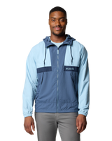 Spire Valley Hooded Windbreaker Jacket in Ripple Blue, Dark Mountain & Collegiate Navy