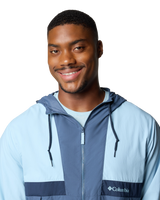 Spire Valley Hooded Windbreaker Jacket in Ripple Blue, Dark Mountain & Collegiate Navy