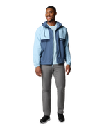 Spire Valley Hooded Windbreaker Jacket in Ripple Blue, Dark Mountain & Collegiate Navy