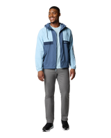 Spire Valley Hooded Windbreaker Jacket in Ripple Blue, Dark Mountain & Collegiate Navy