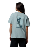 Rolling Bend™ Graphic Oversized T-Shirt in Crushed Blue & Floral Groove