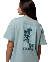 Rolling Bend™ Graphic Oversized T-Shirt in Crushed Blue & Floral Groove