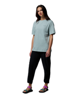 Rolling Bend™ Graphic Oversized T-Shirt in Crushed Blue & Floral Groove