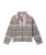 The Columbia Girls Girls Sequoia Grove™ Printed Full Zip Fleece Jacket in Iron Wizard Island & Mineral Pink