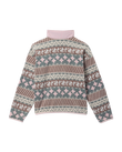 The Columbia Girls Girls Sequoia Grove™ Printed Full Zip Fleece Jacket in Iron Wizard Island & Mineral Pink