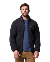 The Columbia Mens Rugged Ridge™ High Pile Full Zip Fleece Jacket in Black