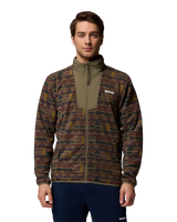 The Columbia Mens Sequoia Grove™ Printed Full Zip Fleece Jacket in Stone Green & Treebark