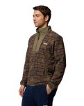 The Columbia Mens Sequoia Grove™ Printed Full Zip Fleece Jacket in Stone Green & Treebark