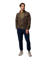 The Columbia Mens Sequoia Grove™ Printed Full Zip Fleece Jacket in Stone Green & Treebark