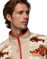 The Columbia Mens Sequoia Grove™ Printed Full Zip Fleece Jacket in Zing & Fieldaze