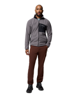 The Columbia Mens Fast Trek™ Overlay Full Zip Fleece Jacket in City Grey & Black