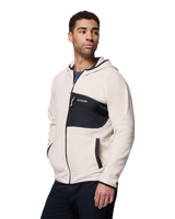 The Columbia Mens Fast Trek™ Overlay Fleece Hoodie in Dark Stone & Black