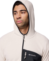 The Columbia Mens Fast Trek™ Overlay Fleece Hoodie in Dark Stone & Black