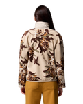 The Columbia Womens Sequoia Grove Printed Half Zip Fleece Jacket in Dark Stone Blossoming