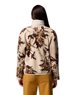 The Columbia Womens Sequoia Grove Printed Half Zip Fleece Jacket in Dark Stone Blossoming