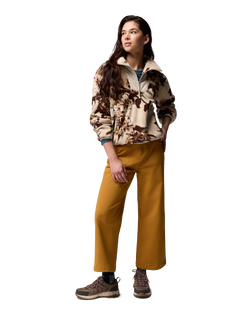 The Columbia Womens Sequoia Grove Printed Half Zip Fleece Jacket in Dark Stone Blossoming