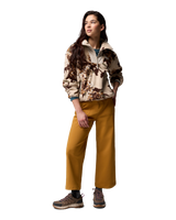 The Columbia Womens Sequoia Grove Printed Half Zip Fleece Jacket in Dark Stone Blossoming