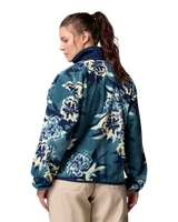 The Columbia Womens Sequoia Grove Printed Half Zip Fleece Jacket in Everblue Blossoming