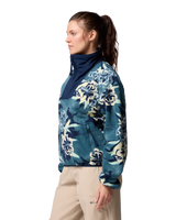 The Columbia Womens Sequoia Grove Printed Half Zip Fleece Jacket in Everblue Blossoming