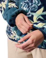 The Columbia Womens Sequoia Grove Printed Half Zip Fleece Jacket in Everblue Blossoming