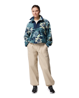 The Columbia Womens Sequoia Grove Printed Half Zip Fleece Jacket in Everblue Blossoming
