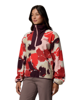Sequoia Grove™ Printed Half Zip Fleece Jacket in Washed Red & Ikatbloom