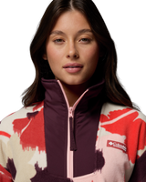 Sequoia Grove™ Printed Half Zip Fleece Jacket in Washed Red & Ikatbloom