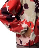 Sequoia Grove™ Printed Half Zip Fleece Jacket in Washed Red & Ikatbloom