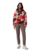 Sequoia Grove™ Printed Half Zip Fleece Jacket in Washed Red & Ikatbloom
