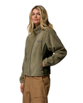 The Columbia Womens Benton Springs Relaxed Full Zip Jacket in Stone Green