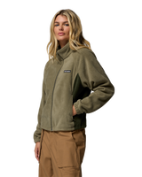 The Columbia Womens Benton Springs Relaxed Full Zip Jacket in Stone Green
