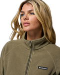 The Columbia Womens Benton Springs Relaxed Full Zip Jacket in Stone Green