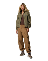 The Columbia Womens Benton Springs Relaxed Full Zip Jacket in Stone Green