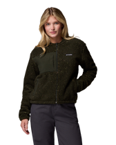 Stellar Path Fleece Bomber Jacket in Greenscape