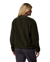 Stellar Path Fleece Bomber Jacket in Greenscape