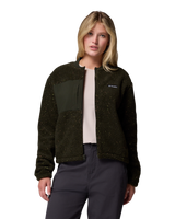 Stellar Path Fleece Bomber Jacket in Greenscape