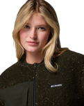 Stellar Path Fleece Bomber Jacket in Greenscape