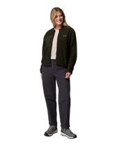 Stellar Path Fleece Bomber Jacket in Greenscape