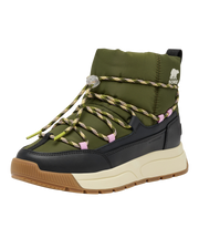 Whitney III Slip On Waterproof Boots in Utility Green & Black