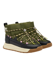 Whitney III Slip On Waterproof Boots in Utility Green & Black