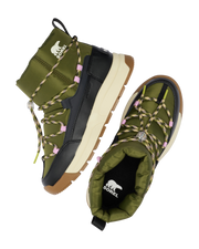 Whitney III Slip On Waterproof Boots in Utility Green & Black