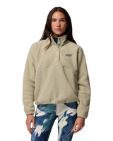 Jasper Ridge Pebbled Half Snap Fleece Jacket in Safari