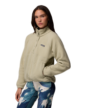 Jasper Ridge Pebbled Half Snap Fleece Jacket in Safari