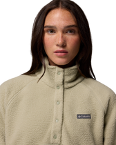 Jasper Ridge Pebbled Half Snap Fleece Jacket in Safari