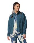 Jasper Ridge™ Pebbled Full Snap Fleece Jacket in Everblue