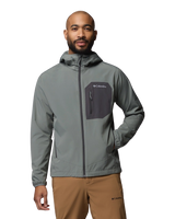 The Columbia Mens Tall Heights™ III Hooded Softshell Jacket in Sedona Sage & Shark