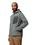 The Columbia Mens Tall Heights™ III Hooded Softshell Jacket in Sedona Sage & Shark