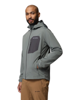 The Columbia Mens Tall Heights™ III Hooded Softshell Jacket in Sedona Sage & Shark
