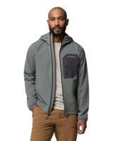 The Columbia Mens Tall Heights™ III Hooded Softshell Jacket in Sedona Sage & Shark