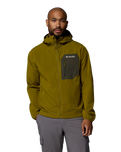 The Columbia Mens Tall Heights™ III Hooded Softshell Jacket in Mossy Green & Greenscape